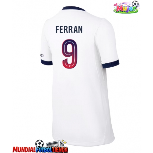 Camiseta Paris Saint-Germain Ferran Torres #9 Segunda Equipación Replica 2026-27 para mujer mangas cortas